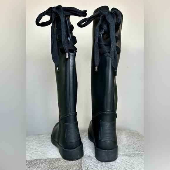 Tall Coach Rain Boots, women’s size 6 - Picture 6 of 7